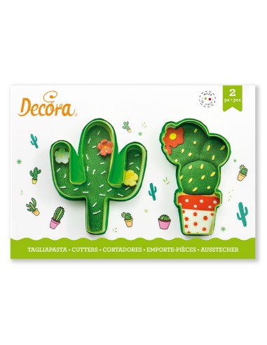 Set 2 Tagliapasta in plastica Cactus