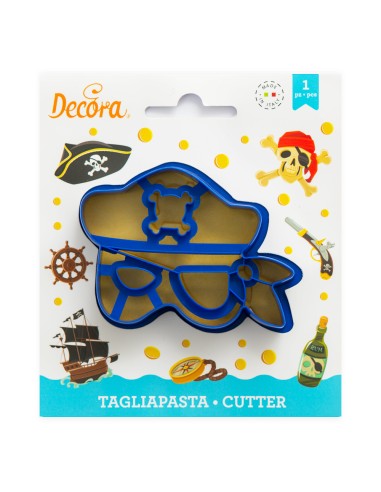 Plastikschneider mit Piratenmaske...