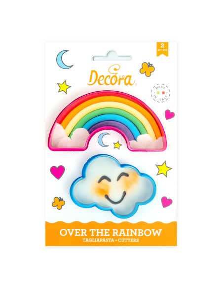 Kit 2 Tagliapasta in plastica Arcobaleno e Nuvola