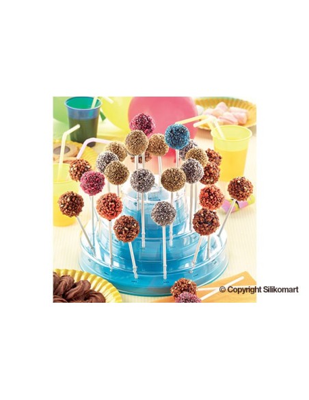 Hellblaues Display für Eiscreme-Cake-Pops