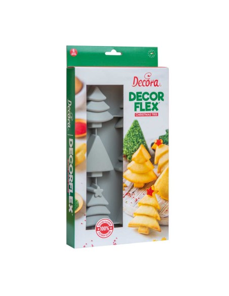 6-fach Silikonform Weihnachtsbäume