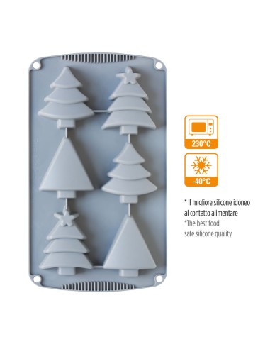 6-fach Silikonform Weihnachtsbäume